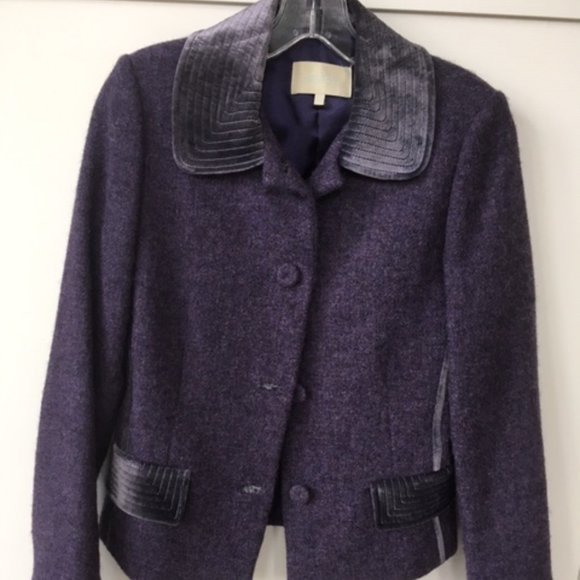 Luisa Beccaria purple wool jacket 42. - Picture 1 of 6